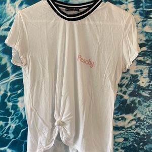 Brandy Melville “peachy” ringer tee
